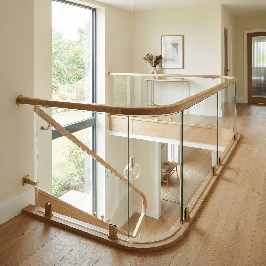 Oak & Glass Balustrades